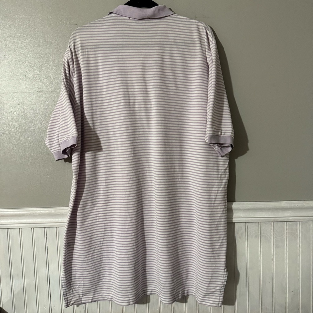 Polo Ralph Lauren Men’s Short Sleeve Shirt Purple & White 100% Cotton Mesh XXL - Picture 2 of 6